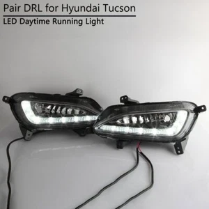 For Hyundai Tucson 15-17 LED DRL Daytime Running Light Fog Lamp Assembly w Bezel - Picture 1 of 7