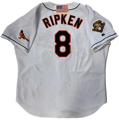 CAL RIPKEN JR. 2001 ORIOLES AUTÊNTICA CAMISA RUSSELL 52 COLEÇÃO DE DIAMANTES - Imagem 1 de 4