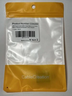 USB to 3.5mm mic headphone Jack Stereo Headset Sound Card Audio Adapter - Image 1 of 4