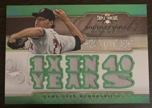 Roger CLEMENS🔥2014 Topps Triple Threads G/U’d Relic #TTRL-RCL 14/18 NM Red Sox - Foto 1 di 2