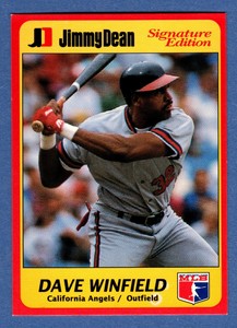 Dave Winfield 1991 Jimmy Dean Signature Edition Baseball Card #22 Angels