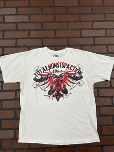 TNA Wrestling Shirt 10 Year Anniversary 2012 White Large - Picture 1 of 5