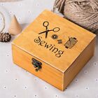 1Xwooden Sewing Box Sewing Accessories Supplies Kit Workbox For Mending Q8c6