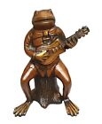Musical Frog Shape Figure Victorian Style Handmade Brass Home Decor Todd Statue