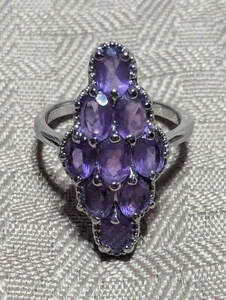 316 LSS Sterling Silver Beautiful Lady's Ring (Possible Amethyst) Size 7.5 - Picture 1 of 3
