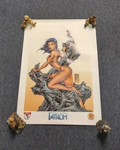2000 Michael Turner's FATHOM #9 Lithograph Poster Midwest 18" x 25" - Picture 1 of 2
