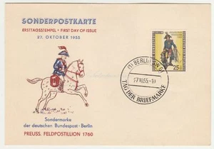 Tarjeta Alemania Berlín, 1955. Berlín. Postillón de campo Preuss 1790 primer día - Imagen 1 de 2