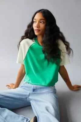 BDG Urban Outfitters Shelby Colorblock Camiseta Recortada Top Algodón XS 233866 Foto 1 de 4