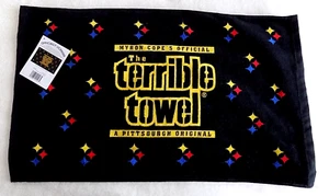 Pittsburgh Steelers Negro Allover Tri Hipocicloide Terrible Toalla - Imagen 1 de 2