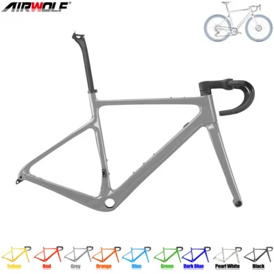 Airwolf Carbon Gravel Rahmen 700x40c Rennrad Cyclocrossrad Kohlefaser Fahrrad - Bild 1 von 4