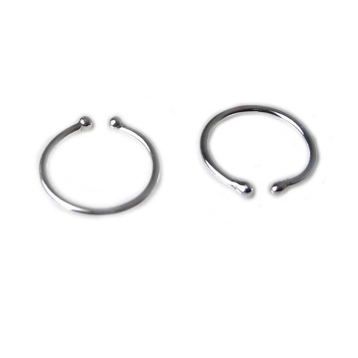 Orecchini Cerchio Argento 925 Piercing Naso 10  mm - Immagine 1 di 1