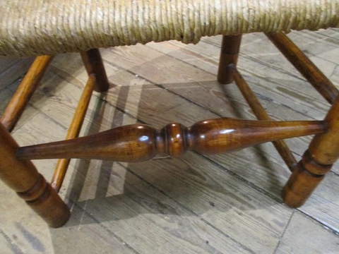 Antique Period Maple Bannister Back Side Chair Cover