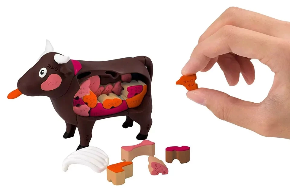 MEGAHOUSE Special Cow Puzzle Yakiniku Sukiyaki 3D puzzle Japan - Image 1 of 1