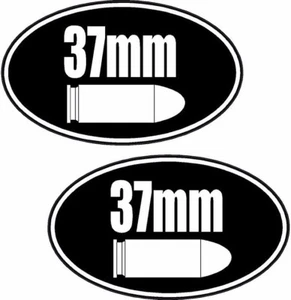 2 - 3" 37mm OVAL Ammo Can Decal SET Ammunition Box Sticker - Picture 1 of 1