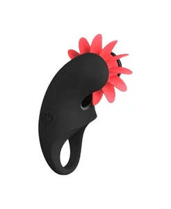 Penis Cock Ring 10 Speed Vibrator With Tongue Licking Clitoral Massager Sex Toys - Picture 1 of 6