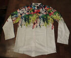 NEW Whatlees spray paint psychedelic long sleeve shirt size MEDIUM