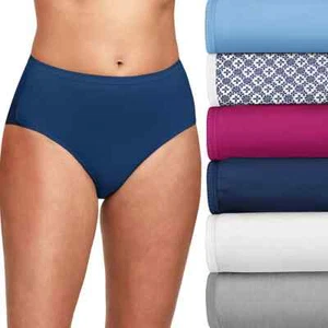 Women’s Hanes Ultimate 6-Pack Breathable Cotton Brief Underwear - Picture 1 of 5