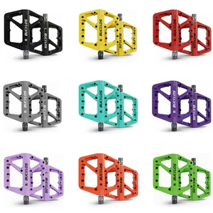 BUCKLOS Flat Pedals Nylon 9/16" Mountain bike MTB DH ATB Enduro platform Pedal - Picture 1 of 35