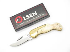 Vtg 1970s Olsen OK 161 Seizo Imai Seki Japan Bone Folding Lockback Pocket Knife