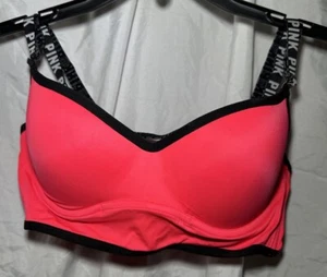Victoria's Secret VS PINK Push Up Bralette Large Ultimate Cage Back Padded Pink - Picture 1 of 13