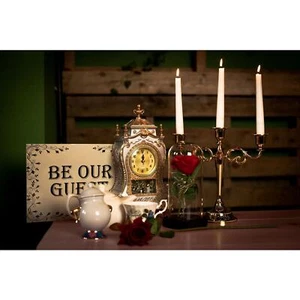 Die Schöne und das Biest Herzstück Uhr, Gold Kandelaber, Teekanne, Teetasse, Rosenkuppel - Bild 1 von 7