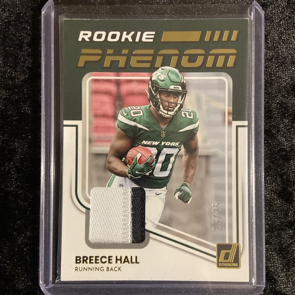 2022 Panini Donruss - Rookie Phenom Jerseys Prime #RPJ-13 Breece Hall /25 (MEM, - Image 1 of 2