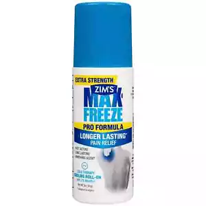 Zim's MAX FREEZE Pro Formula COOLING ROLL-ON | PAIN RELIEF COLD THERAPY Menthol - Picture 1 of 2