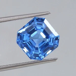 10x10 MM Natural Ceylon Fancy Blue Spinel Flawless Loose Asscher Cut Gemstone - Picture 1 of 6