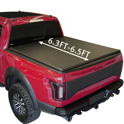 For 09-22 Dodge Ram 1500 2500 3500 6.5FT Bed Soft Vinyl Roll Up Tonneau Cover Foto 1 de 4
