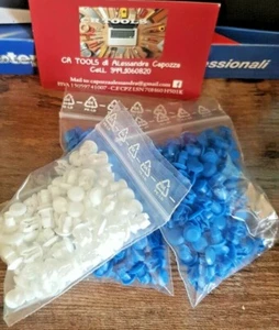 300 X Botones Matrícula N.100 Blancos N.200 Azul Fijación Coches y Motos - Imagen 1 de 4
