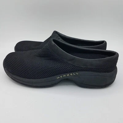 Merrell Moc Primo Breeze Womens 8 Black Mesh Slip On Mules Shoes J63302 - Image 1 of 4