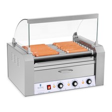 Cuoci Hot Dog Macchina Professionale Acciaio Inox 9 Rulli 2200 W Per 20 Würstel