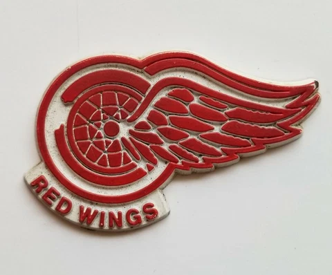 Original 1970s 1980s Detroit Red Wings 2" Magnet - Made by Sports Magnets Inc Cover