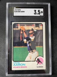 1973 Topps Baseball #100 Hank Aaron Atlanta Braves SGC 3.5 HOF - Bild 1 von 2