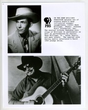 1990 PBS B&W Photo Approx 8x10- In The Hank Williams Tradition- Sr. and Jr.