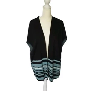 Loft striped bottom open cardigan Size XS/S Black and Blue - Picture 1 of 4
