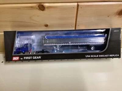 1:64 Blue Kenworth T880 Day Cab Wilson Patriot spread axel belt trailer- DCP - Image 1 of 3