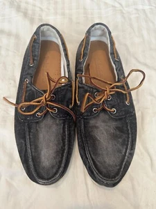 BRAND NEW Timberland  Men's 2-eye canvas boat shoes dark grey Sz 10 M - Picture 1 of 4