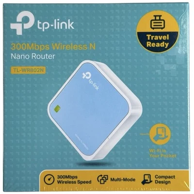NEW TP-Link N300 Wireless Portable Nano Travel Router TL-WR802N - Authentic! NEW - Image 1 of 4