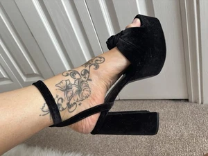 Women’s ASOS Note Knotted Platform Heeled Sandals Brand New Size 11 - Picture 1 of 13