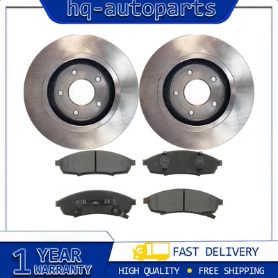 Rotores de freio a disco dianteiro + pastilha de freio a disco de cerâmica para 1995-2001 Chevrolet Lumina - Imagem 1 de 4