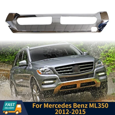 Moldura de parachoques inferior delantera cromada para Mercedes Benz ML350 2012-2015 #1668858025 Foto 1 de 4