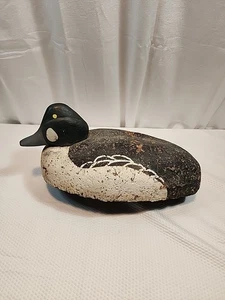 SEÑUELO PATO CORCHO Y MADERA VINTAGE AÑOS 40 - Imagen 1 de 15
