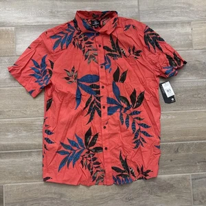 Volcom Paradiso Floral SS Shirt 2XL Washed Ruby Floral Button-Up NWT - Picture 1 of 4