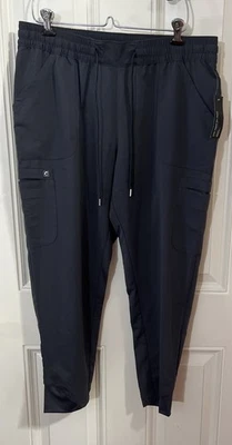 Solid Color Nursing Scrub Pants, Gray Size Large - Image 1 of 4
