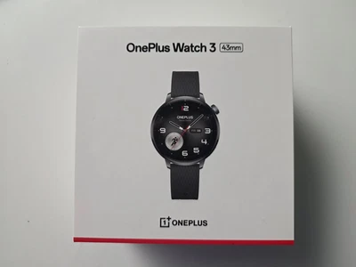 OnePlus Watch 3, 43 MM, Black Steel, 1.32" Display, Fluoroelastomer Strap, 32GB - Image 1 of 3