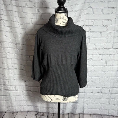 Suéter Spense Manga Kimono Favorecedor Acanalado Gris Capucha Cuello Talla L Foto 1 de 4