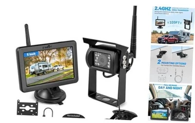  Wireless RV Backup Camera for Furrion Pre-Wired System: 5" IPS Monitor &  - Image 1 of 4
