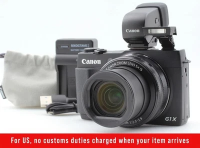 Canon PowerShot G1X Mark II *Englisch OK & EVF* Schwarz Kompakt-Digitalkamera - Bild 1 von 4