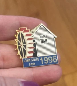 Vintage Iowa State Fair Souvenir Ye Old Mill Pin 1996 Pinback Travel Souvenir - Picture 1 of 3